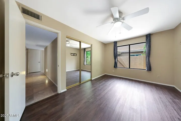 This secondary bedroom is quite spacious!