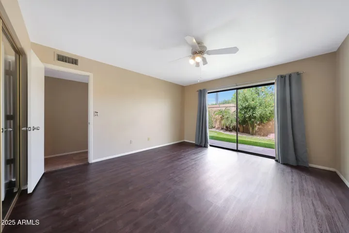 Master has private exit to beautiful backyard