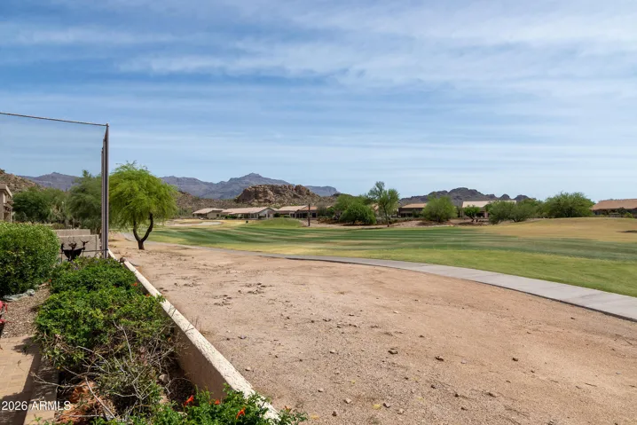 Golf course and mountain view