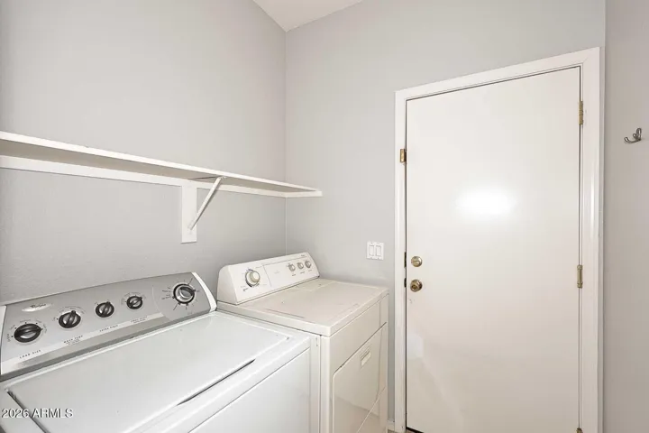 Laundry room has direct access to garage