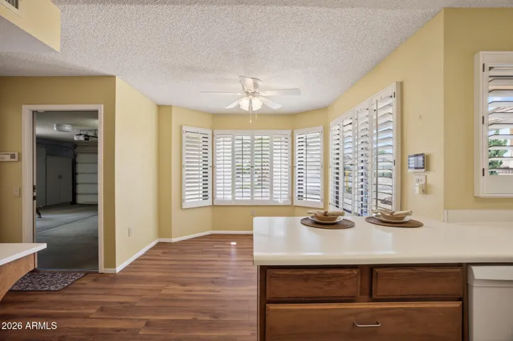 Pull up a stool for a casual meal or enjoy sitting at a table in the breakfast nook.