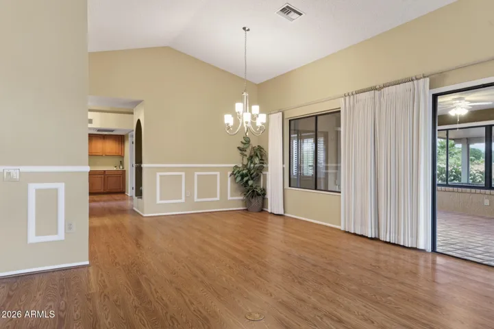 The AZ Room is right off the Great Room and Dining Room.