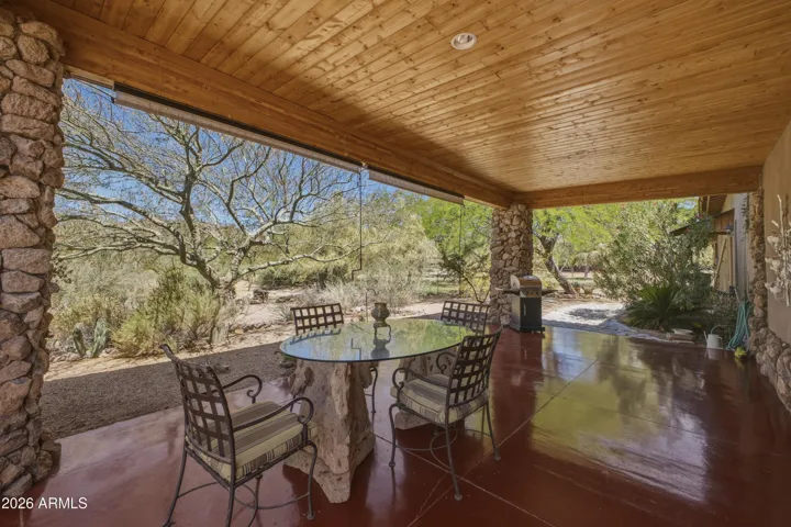 Beautiful seating area outside