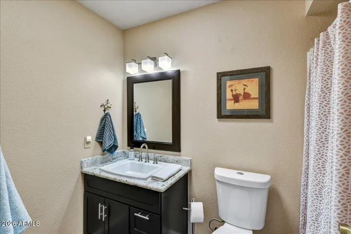 Guest bath with updated vanity