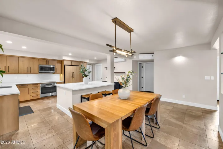 Beautifully styled dining area