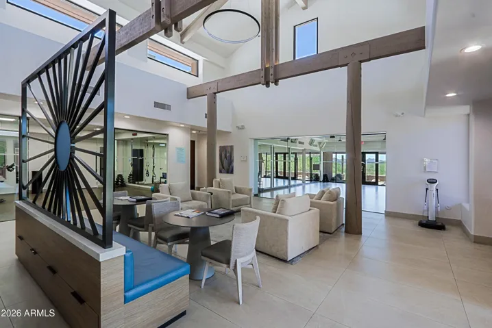 The entrance and lounge area