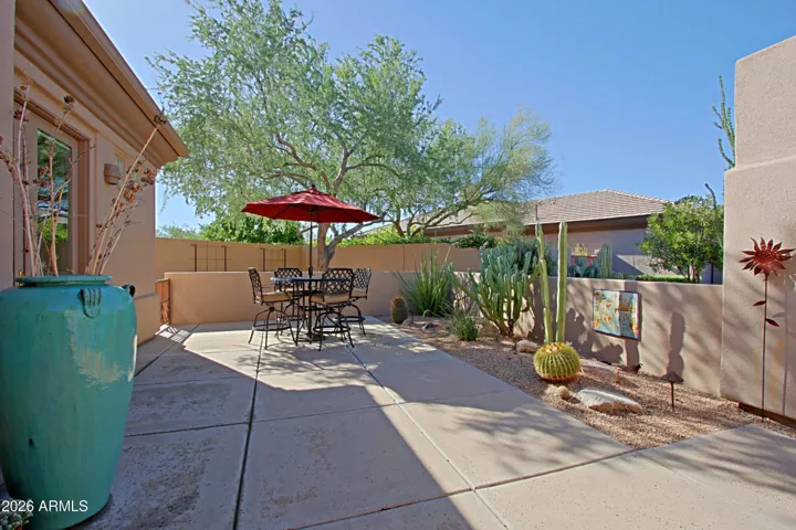 An extensive patio