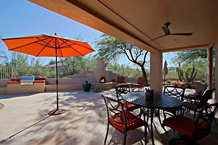 A south facing patio