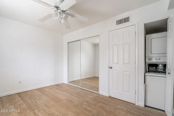 Bedroom with washer/dryer