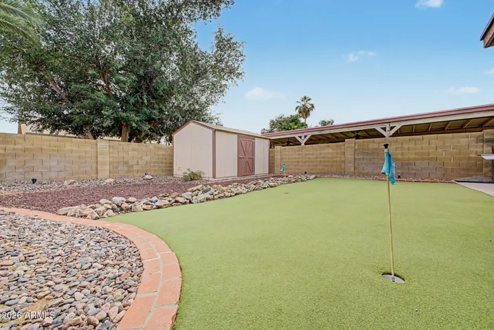with synthetic turf