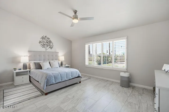 Spacious primary bedroom