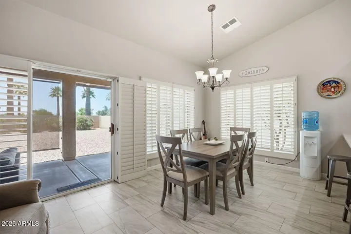 Large dining area with plenty of natural light