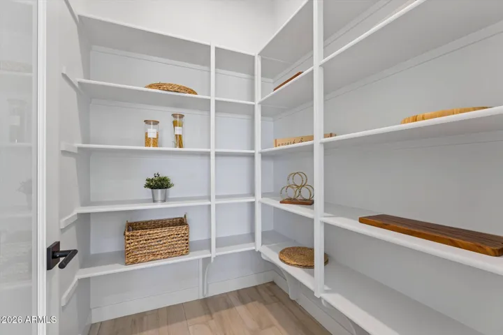 Walk in pantry in kitchen