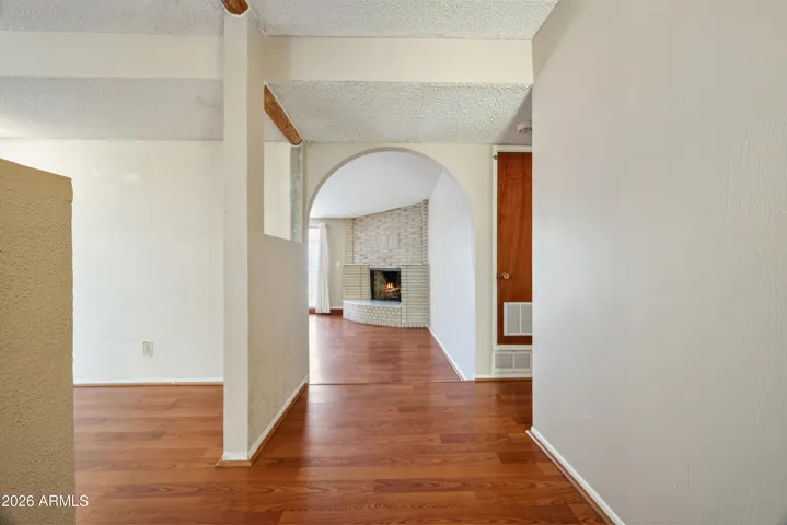 Foyer looking into the family room.