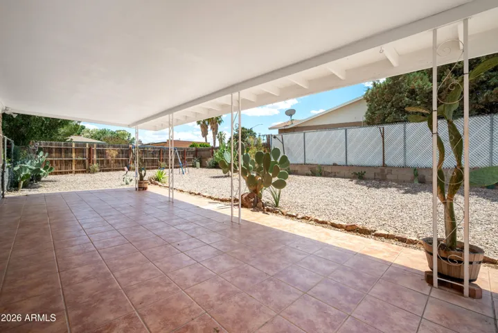 Large covered patio
