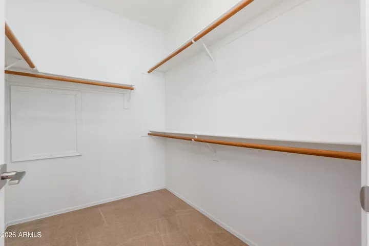 Guest bedroom walk-in closet