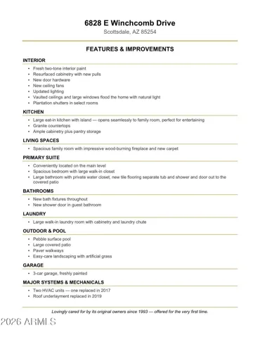 Features and Improvements