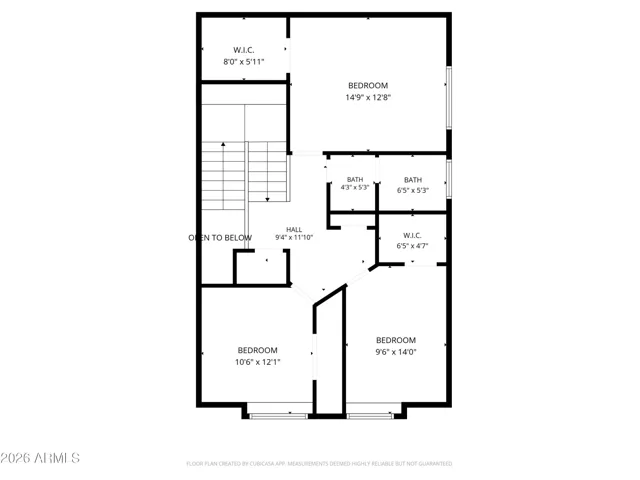 Upstairs floor plan