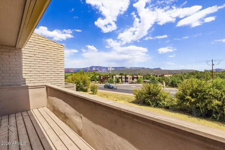Lovely Upper Deck with great red rock off the Primary Bedroom Suite