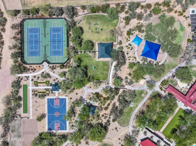 Community Pickleball courts, basketball courts, playgrounds, and hangout areas