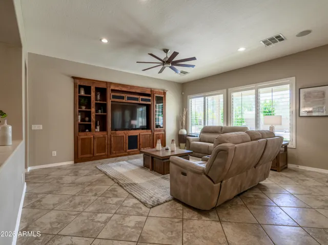 Tile floors throughout main living areas