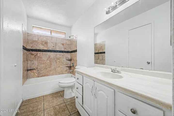 Large Vanity & Tiled Shower