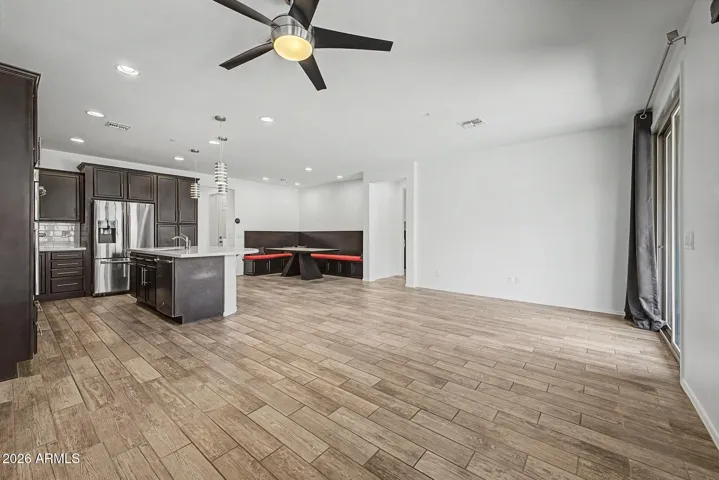 Open Kitchen + Great Room + Dining Built In