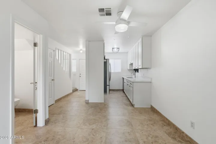Living room to kitchen