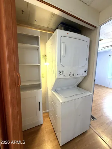 Stacked in unit washer and dryer