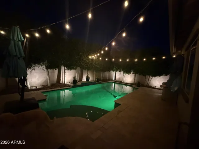 Pool at night