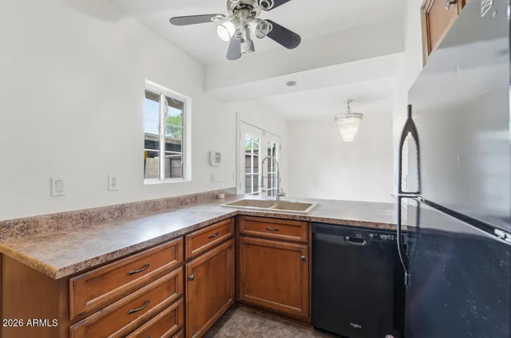 Kitchen to dining area