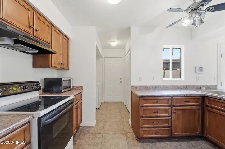 Kitchen to laundry area