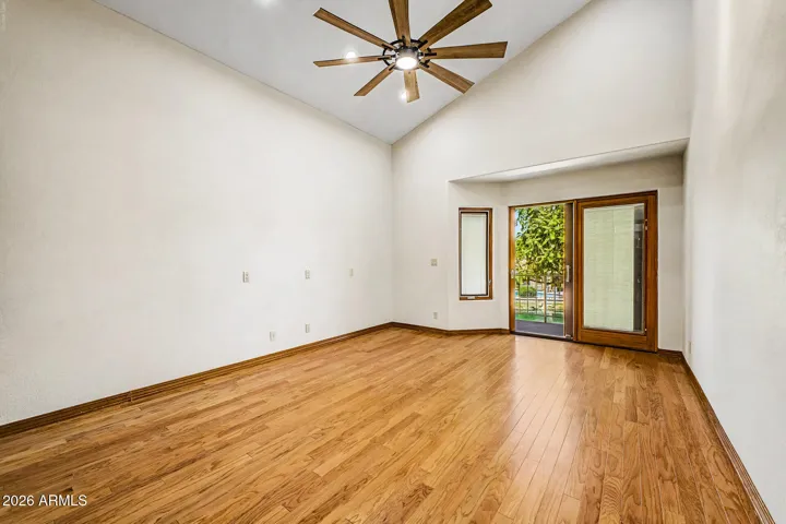 Pella Sliding Glass Door and Crank-Out Windows with Built-in blinds | Private Balcony