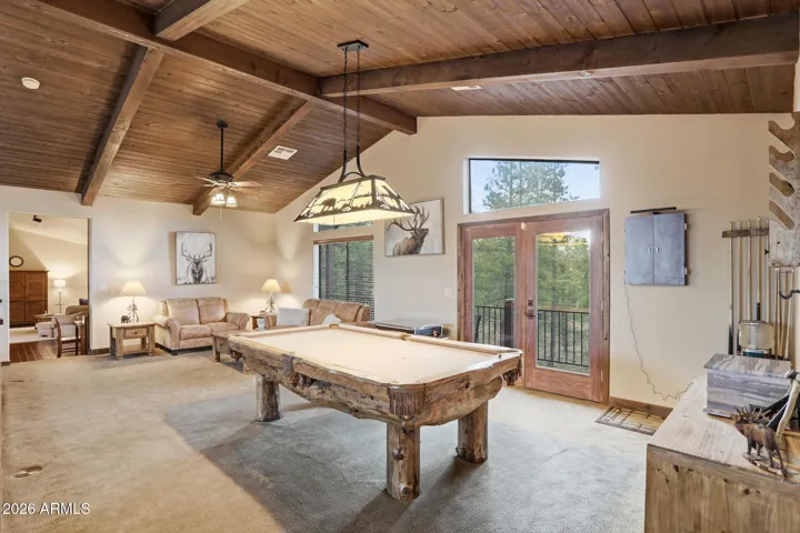A perfect place for everyone to gather when the fun moves indoors