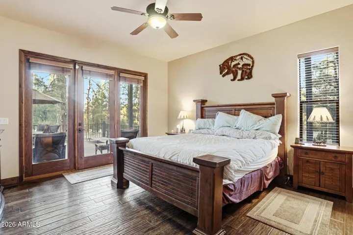 Primary suite with private deck and ensuite bath.