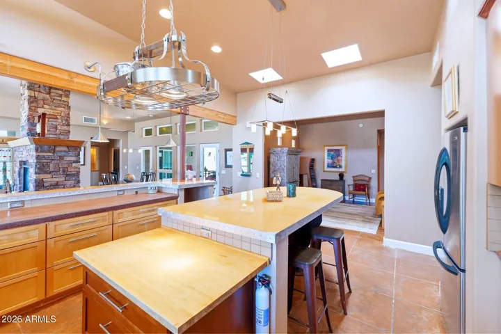 Kitchen island from near stove