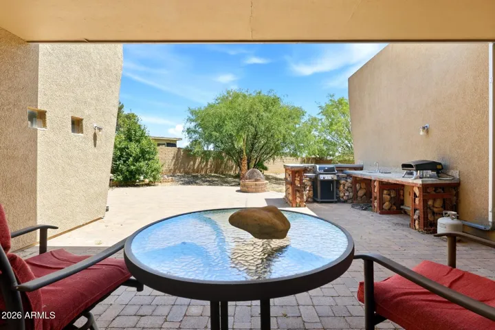 Covered back patio