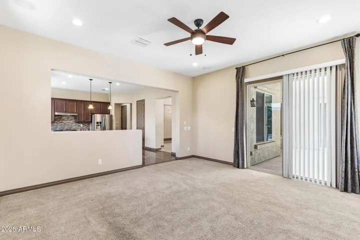 Family Room View to Kitchen