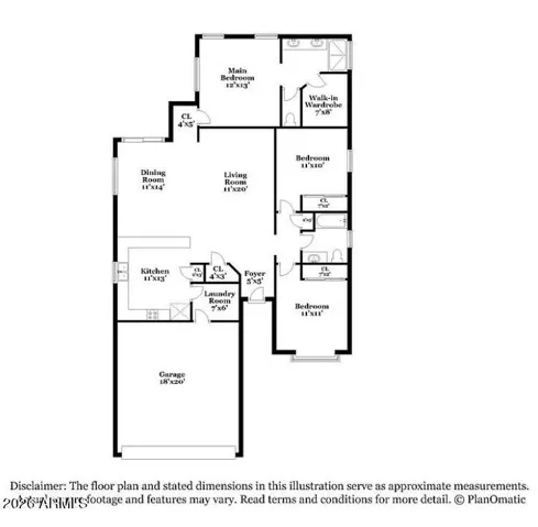 General Floorplan, sizes are approximate