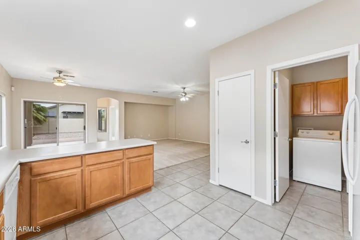 Open floorplan from kitchen to dining to large family room area. Great for entertaining.
