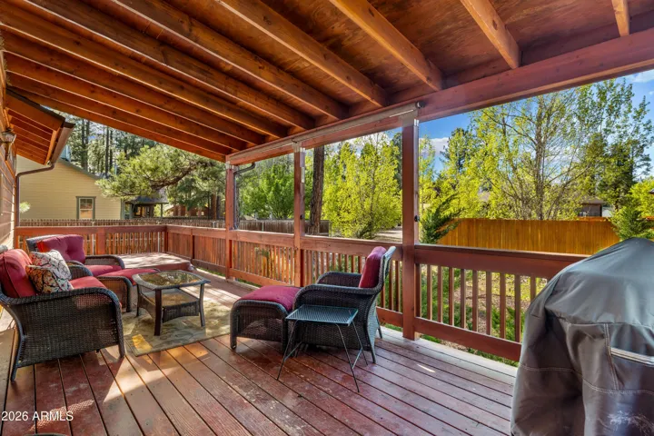 Expansive covered back deck