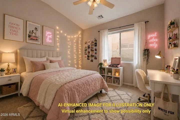 Bedroom 2 - Virtually staged to show possibility