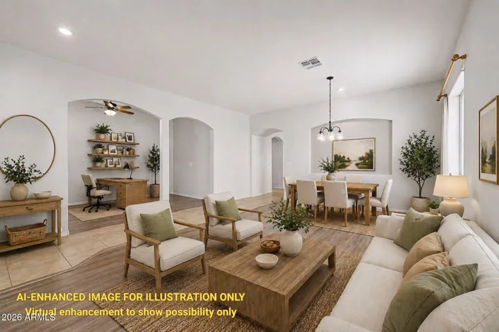 Virtually staged to show possibility