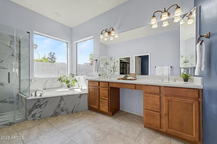 Updated Primary shower/bath in 2023