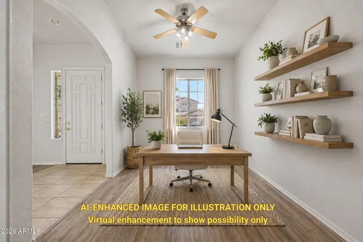 Virtually staged to show possibility