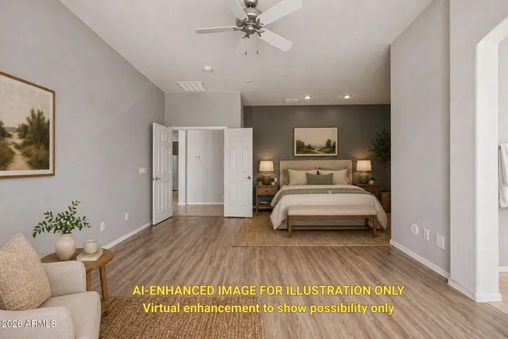 Virtually staged to show possibility