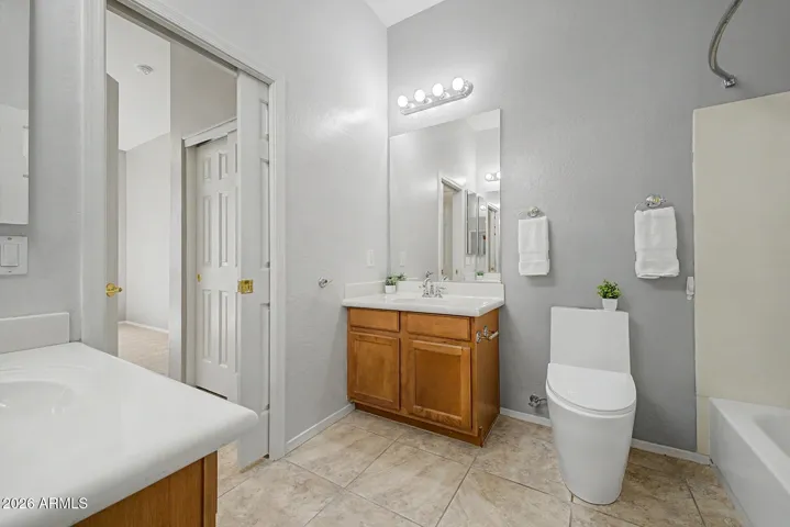 Hallway bathroom is a "Jack & Jill" with an opening to Bedroom 2 and Hallway.