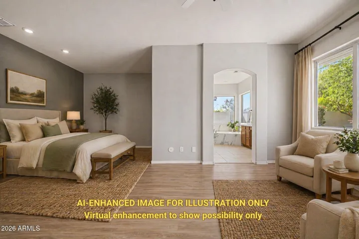 Virtually staged to show possibility