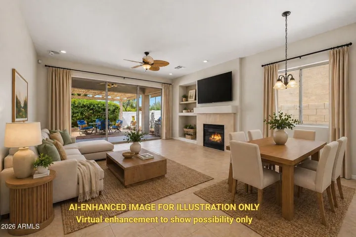 Virtually staged to show possibility