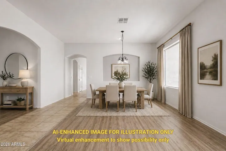 Virtually staged to show possibility
